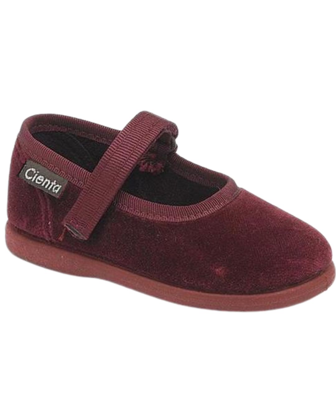 Cienta Mary Jane - Burgundy Velvet